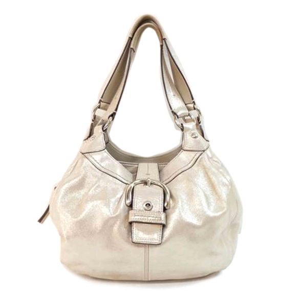 Coach Soho Pleated Leather Small Ring Hobo Bag - Picture 1 of 7